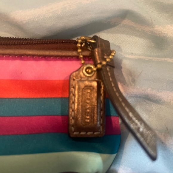 Coach Colorful Striped Pencil Case with pencils - Picture 5 of 12